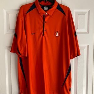 Nike Dri-fit Fighting Illini Golf Polo size XL